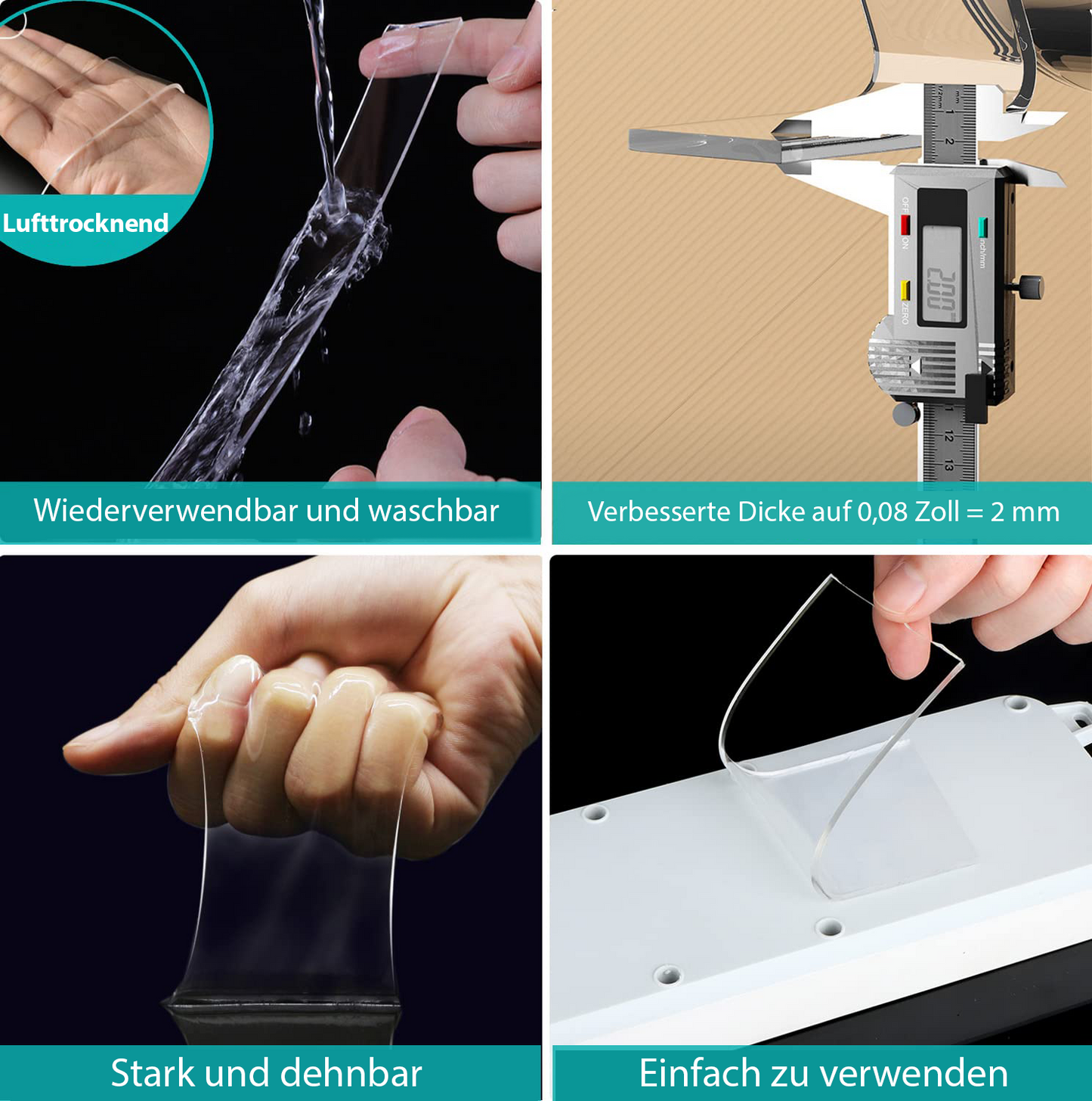 GFOUK® 🇩🇪 Transparentes Magic-Nano-Klebeband