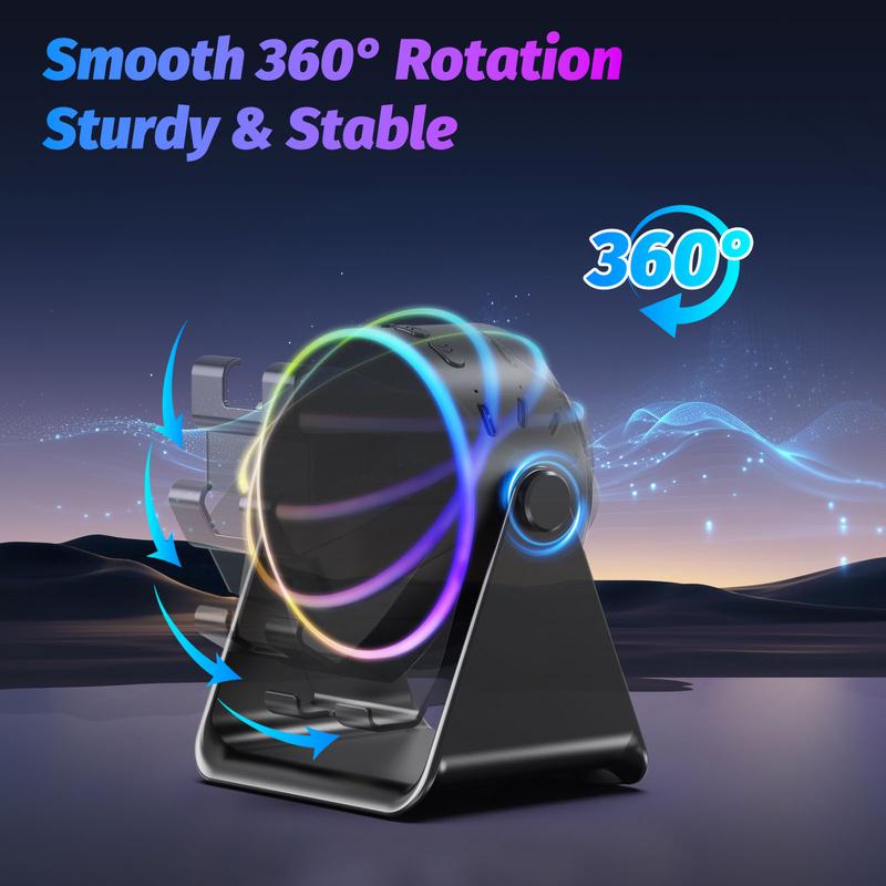 GFOUK® 🇩🇪 4-in-1-Wireless-Audio-Dock – Induktions- und Bluetooth-Lautsprecherständer mit RGB-Beleuchtung