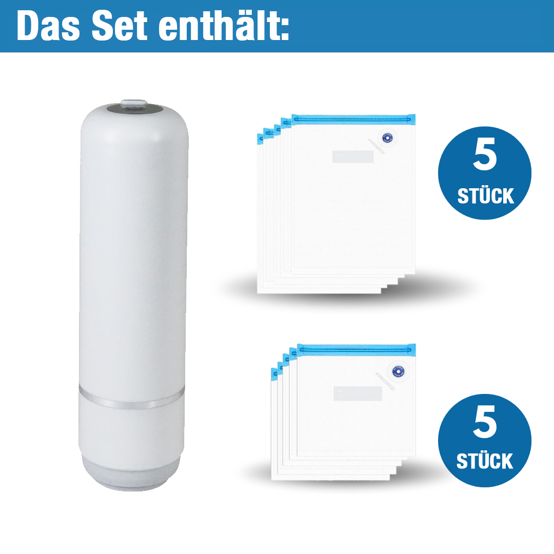 Vakuumierer + 10 Vakuumbeutel (Größe 5S+5M)