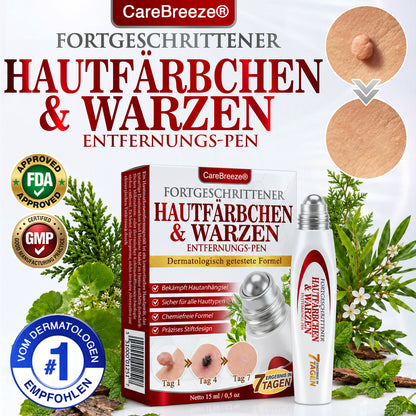 ✅ CareBreeze® Kräuter Stielwarzen- und Warzenentferner Roller