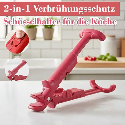 Aphine® 2-in-1 Anti-Verbrühungs-Clip 🇩🇪 Hitzeschutz Schüssel- & Tellerhalter für die Küche
