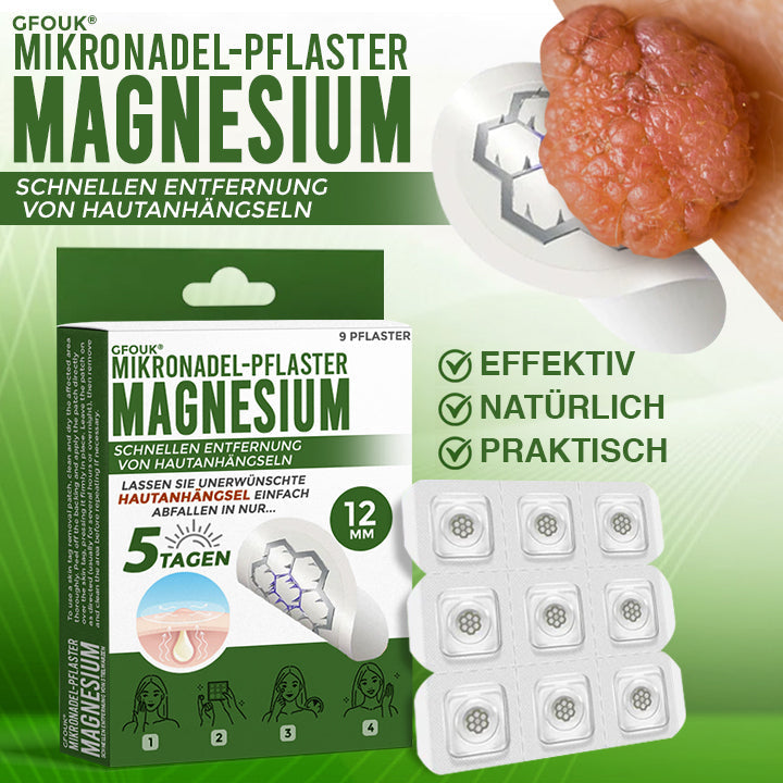 GFOUK® Magnesium Mikronadel-Pflaster zur schnellen Entfernung von Stielwarzen 🇩🇪 Hergestellt in Deutschland
