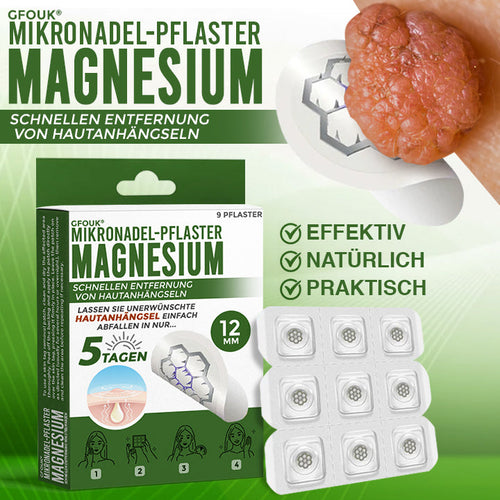 GFOUK® Magnesium Mikronadel-Pflaster zur schnellen Entfernung von Stielwarzen 🇩🇪 Hergestellt in Deutschland