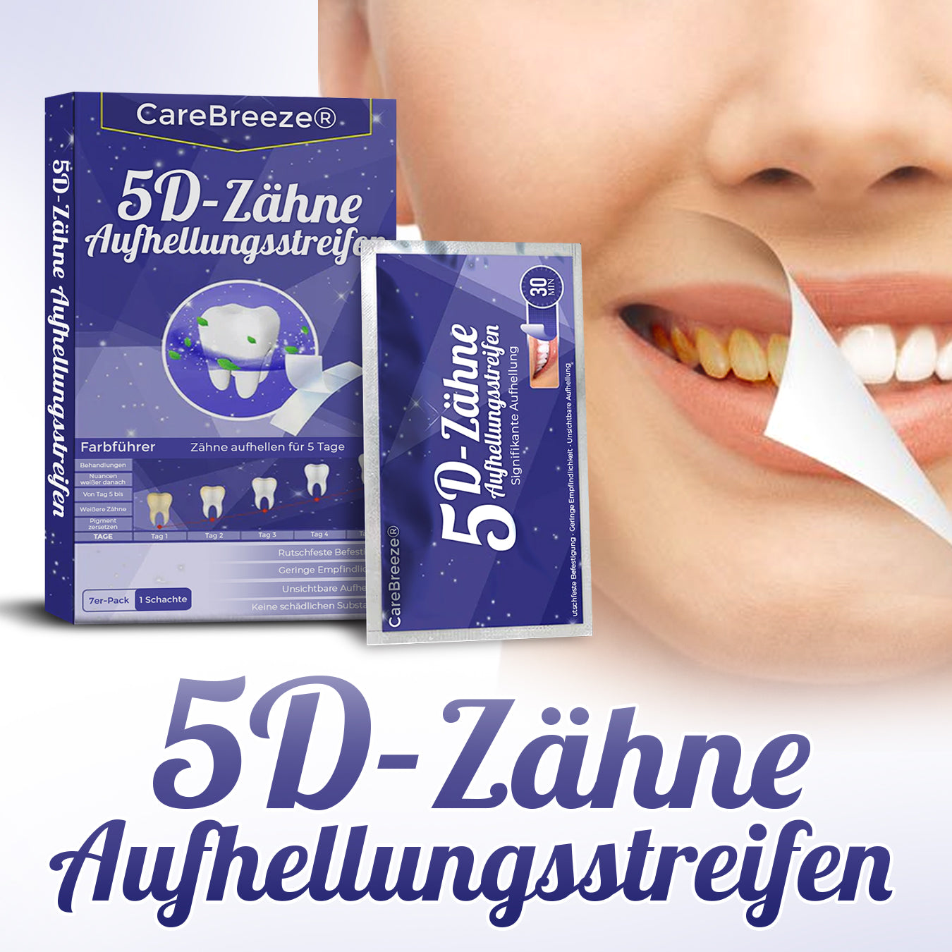 CareBreeze® 5D Zahnaufhellungsstreifen 🇩🇪
