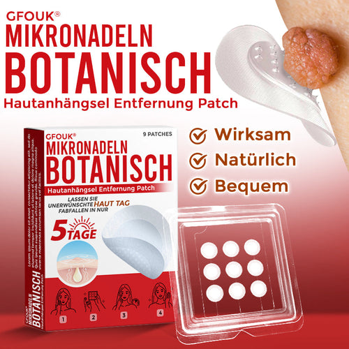 👨🏻‍⚕️🇩🇪 GFOUK® Mikronadel-Botanisches Hautanhängsel-Entfernungspflaster ✅ Hergestellt in Deutschland
