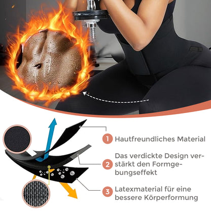 Aphine® Sanduhr-Formgürtel 🎖️ Verstellbares Schweißband für Bauch, Taillenformung & Training✅