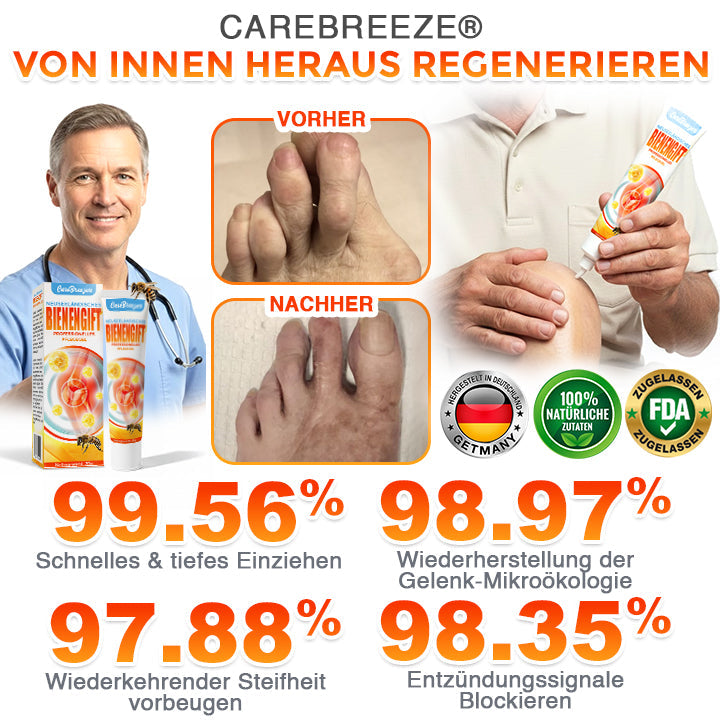 CareBreeze® Neuseeländisches Bienengift Professionelles Pflegetagee (Neue Formel)