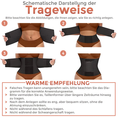 Aphine® Sanduhr-Formgürtel 🎖️ Verstellbares Schweißband für Bauch, Taillenformung & Training✅