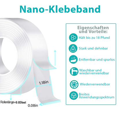 GFOUK® 🇩🇪 Transparentes Magic-Nano-Klebeband