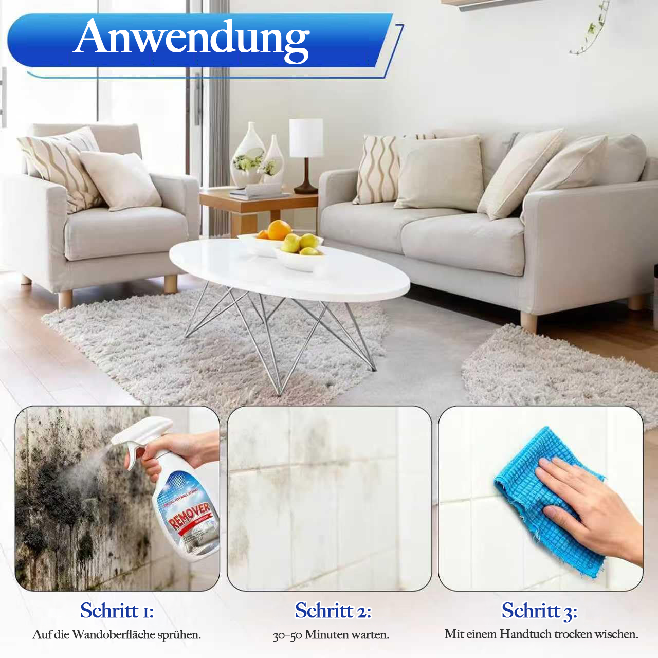 Remifa® Hochwirksames Spray zur Schimmelentfernung