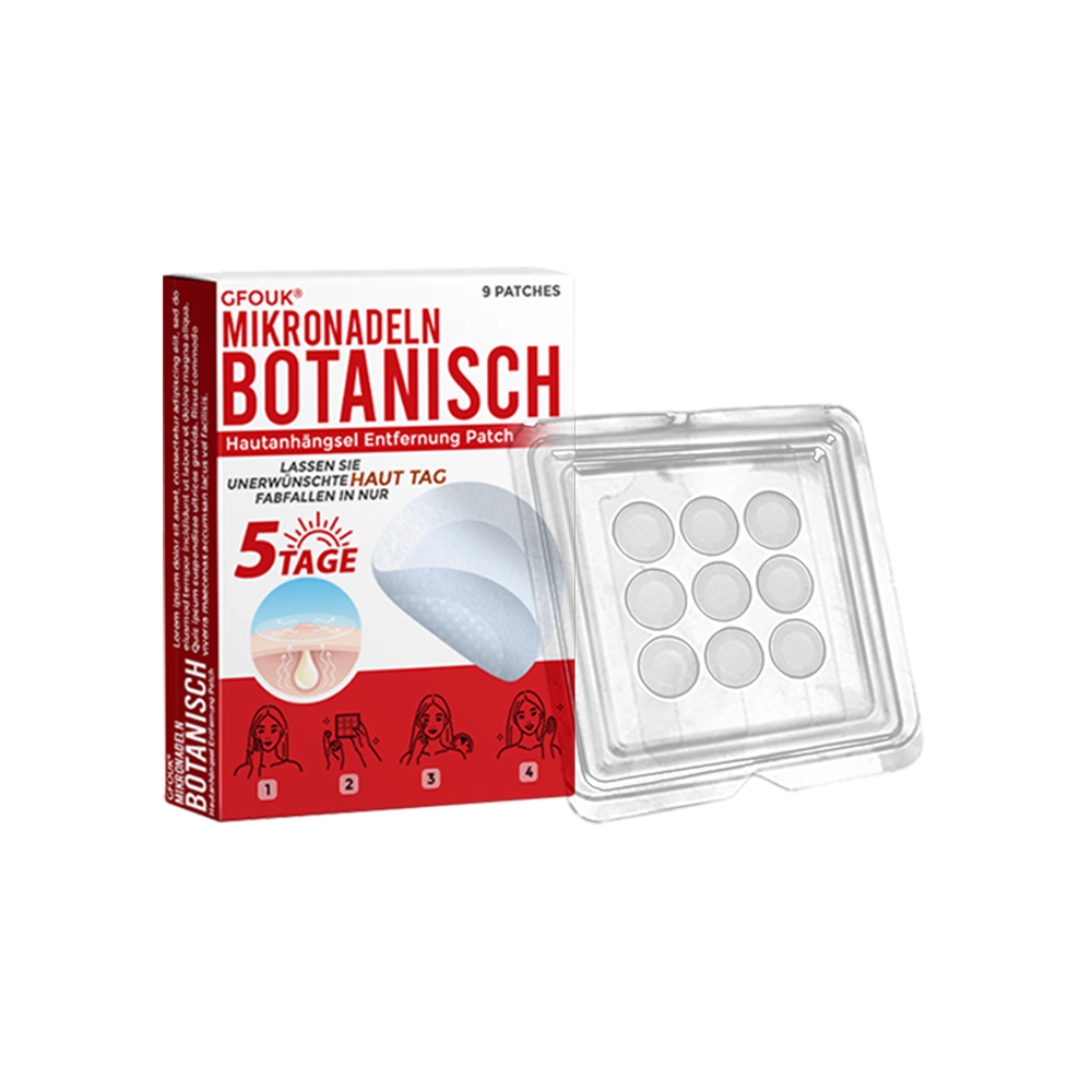 🇩🇪 GFOUK® Mikronadel-Botanisches Hautanhängsel-Entfernungspflaster ✅ Hergestellt in Deutschland