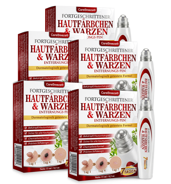 ✅ CareBreeze® Kräuter Stielwarzen- und Warzenentferner Roller